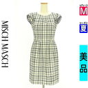 【5/8値下げ】【中古】【古着】 ミッシュマッシュ MISCH MASCH ワンピース チュニック ワンピース ティアードパフスリ膝上チェックワンピース 夏物 春夏 グレー