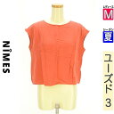 【5/8値下げ】【中古】【古着】 ニーム NIMES カットソー プルオーバー トップス バックリボンノースリカットソー 夏物 春夏 ピンク