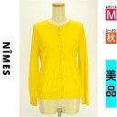 【5/8値下げ】【中古】【古着】 ニーム NIMES ニット トップス ベーシックニットカーディガン 秋物 秋冬 春秋 イエロー