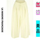 【5/8値下げ】【中古】【古着】 マリンフランセーズ LA MARINE FRANCAISE パンツ パンツ ミモレ丈リネンパンツ 春物 春秋 春夏 アイボリー