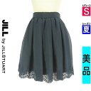 【5/8値下げ】【中古】【古着】 ジルバイジルスチュアート JILL by JILLSTUART スカート スカート 刺繍入り膝上シフォンフレアスカート 夏物 春夏 紺色/ネイビー