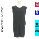 【5/8値下げ】【中古】【古着】 アーバンリサーチ URBAN RESEARCH ワンピース チュニック ワンピース 膝丈ノースリワンピース 夏物 春夏 紺色/ネイビー