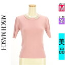 【5/8値下げ】【中古】【古着】 ミッシュマッシュ MISCH MASCH ニット トップス 襟風パール付きニットトップス 冬物 冬 秋冬 ピンク