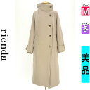 【5/8値下げ】【中古】【古着】 リエンダ rienda コート アウター スタンドネックロングコート 冬物 冬 秋冬 パープル