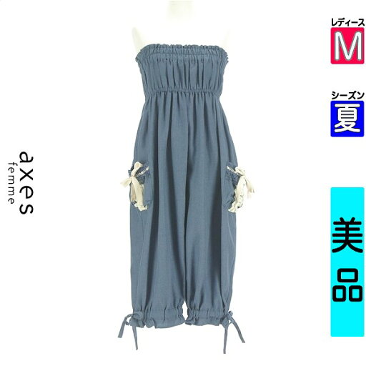 \超得★20%OFFクーポンで1144円/ アクシーズファム axes femme コンビネゾン オールインワン レディース 夏 ノースリーブ ブルー M ダンガリーベアオールインワン 【中古】【古着】 \売り尽くし!/【大幅値下】 \超得★20%OFFクーポンで1144円/ アクシーズファム axes femme コンビネゾン オールインワン レディース 夏 ノースリーブ ブルー M ダンガリーベアオールインワン 【中古】【古着】 \売り尽くし!/【大幅値下】