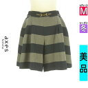 アクシーズファム axes femme ショートパンツ ハーフパンツ レディース 冬 紺色/ネイビー M ボーダーフレアショートパンツ 【中古】【古着】【大幅値...