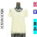 【5/8値下げ】【中古】【古着】 ミッシュマッシュ MISCH MASCH カットソー プルオーバー トップス 花刺繍チュールカットソー 夏物 春夏 アイボリー