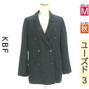 【4/15値下げ】【中古】【古着】 ケービーエフ KBF ジャケット アウター ダブルブレストジャケット 秋物 秋冬 春秋 紺色/ネイビー