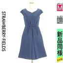 【5/8値下げ】【中古】【古着】 ストロベリーフィールズ STRAWBERRY-FIELDS ワンピース チュニック フレンチスリーブタックボリュームワンピース オールシーズン 紺色/ネイビー