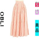 \週末限定★3000円OFFクーポン配布中/ オブリ OBLI ロングスカート マキシスカート レディース 春 レッド S ストライプ柄ティアードスカート 【中...