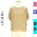 【5/8値下げ】【中古】【古着】 インディヴィ INDIVI カットソー プルオーバー トップス ドルマンフレアスリーブカットソー 夏物 春夏 ベージュ
