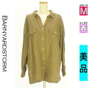 【5/8値下げ】【中古】【古着】 バンヤードストーム BARNYARDSTORM カジュアルシャツ シャツ 2WAYリネンスキッパーシャツ 春物 春秋 春夏 カーキ