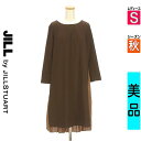 【5/8値下げ】【中古】【古着】 ジルバイジルスチュアート JILL by JILLSTUART ワンピース チュニック ワンピース シアープリーツ切替ワンピース 秋物 秋冬 春秋 ブラウン