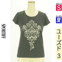 \週末限定★15%OFFクーポンで271円/ スポーティフ sportiff Tシャツ レディース 夏 半袖 グレー S エスニックプリントコンパクトTシャツ ...