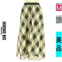【5/8値下げ】【中古】【古着】 ヒロコビス HIROKO BIS ロングスカート マキシスカート スカート チェック柄光沢ロングスカート オールシーズン アイボリー