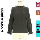 【5/8値下げ】【中古】【古着】 マリリンムーン MARILYN MOON ニット トップス フリルハイネックラグランリブニットトップス 秋物 秋冬 春秋 ブラック