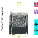 【中古】【古着】 コントワーデコトニエ Comptoir des Cotonniers セーター トップス 裾ファスナー付きグラデーションケーブルニット 冬物 冬 秋冬 紺色/ネイビー