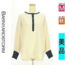【5/8値下げ】【中古】【古着】 バンヤードストーム BARNYARDSTORM カットソー プルオーバー トップス サイドタックバイカラーブラウス 秋物 秋冬 春秋 アイボリー