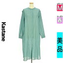 \超得★20%OFFクーポンで1760円/ カスタネ Kastane ワンピース チュニック レディース 春 長袖 グリーン M バンドカラーシアーシャツワンピ...
