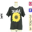 【4/15値下げ】【中古】【古着】 エックスガール X-girl Tシャツ トップス プリントTシャツ 夏物 春夏 ブラック