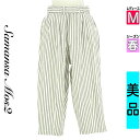 \超得★20%OFFクーポンで1408円/ サマンサモスモス Samansa Mos2 パンツ レディース 春 グレー M リネン混ストライプ柄クロップドパンツ...