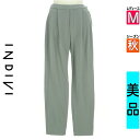 【4/15値下げ】【中古】【古着】 インディヴィ INDIVI パンツ パンツ リブタックパンツ 秋物 秋冬 春秋 黄緑/ライトグリーン