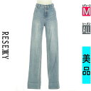 【4/15値下げ】【中古】【古着】 リゼクシー RESEXXY デニムパンツ パンツ ストレートデニムパンツ オールシーズン 水色/ライトブルー