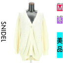 【4/15値下げ】【中古】【古着】 スナイデル Snidel カーディガン ボレロ カーディガン ビジューボタンミドルニットカーディガン 冬物 冬 秋冬 アイボリー