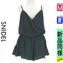 【4/15値下げ】【中古】【古着】 スナイデル Snidel コンビネゾン オールインワン パンツ カシュクールキャミフリルコンビネゾン 夏物 春夏 紺色/ネイビー