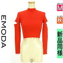 【4/15値下げ】【中古】【古着】 エモダ EMODA ニット トップス カットアウトクラッシュニット 秋物 秋冬 春秋 レッド
