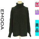 【4/15値下げ】【中古】【古着】 エモダ EMODA セーター トップス ドルマンニットトップス 冬物 冬 秋冬 ブラック