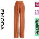 【4/15値下げ】【中古】【古着】 エモダ EMODA パンツ パンツ サテンシアープリーツパンツ 春物 春秋 春夏 ブラウン