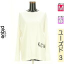\週末限定★3000円OFFクーポン配布中/ ジェラートピケ gelato pique Tシャツ レディース 春 長袖 ホワイト M ドロップショルダーロゴプリ...