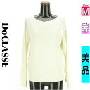 \超得★20%OFFクーポンで1760円/ ドゥクラッセ DoCLASSE ニット レディース 春 長袖 アイボリー M 接触冷感ニットトップス 【中古】【古着...