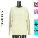 \超得★20%OFFクーポンで1408円/ ニコ アンド niko and... ニット レディース 冬 長袖 グレー M モチモチニットトップス 【中古】【古...