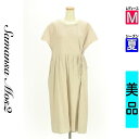 【4/15値下げ】【中古】【古着】 サマンサモスモス Samansa Mos2 ワンピース チュニック ワンピース 綿麻カシュクールミモレワンピース 夏物 春夏 ベージュ