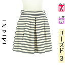 \超得★20%OFFクーポンで880円/ インディヴィ INDIVI ショートパンツ ハーフパンツ レディース 春 紺色/ネイビー M ボーダー柄タックフレアシ...