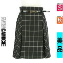 【4/15値下げ】【中古】【古着】 ナラカミーチェ NARA CAMICIE スカート スカート 格子柄ウール混膝上スカート 秋物 秋冬 春秋 ブラック