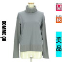 \超得★20%OFFクーポンで5984円/ コムサ COMME CA ニット レディース 秋 長袖 ブルー M リブ切替ニットトップス 【中古】【古着】 \売り...