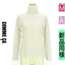 \超得★20%OFFクーポンで3080円/ コムサ COMME CA ニット レディース 春 長袖 グレー M 斜めボーダー柄スタンドカラープルオーバー 【中古...