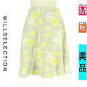 【4/15値下げ】【中古】【古着】 ウィルセレクション WILLSELECTION スカート スカート 花柄膝上サーキュラースカート 秋物 秋冬 春秋 グレー