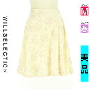 【4/15値下げ】【中古】【古着】 ウィルセレクション WILLSELECTION スカート スカート 花柄膝上フレアスカート 春物 春秋 春夏 アイボリー