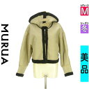 【4/15値下げ】【中古】【古着】 ムルーア MURUA ジャケット アウター 裏ボアフェイクレザーフライトジャケット 冬物 冬 秋冬 ベージュ