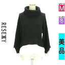 【4/15値下げ】【中古】【古着】 リゼクシー RESEXXY ニット トップス レイヤード風タートルネックニットトップス 冬物 冬 秋冬 ブラック
