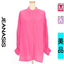 \週末限定★3000円OFFクーポン配布中/ ジーナシス JEANASiS ブラウス レディース 春 長袖 ピンク M スタンドカラーオーバーブラウス 【中古】...