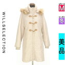 【4/15値下げ】【中古】【古着】 ウィルセレクション WILLSELECTION コート アウター 中綿入りロングダッフルコート 冬物 冬 秋冬 ベージュ