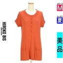\超得★20%OFFクーポンで2552円/ ヒロコビス HIROKO BIS ニット レディース 夏 半袖 オレンジ M ニットチュニック 【中古】【古着】【大幅値下】(4)