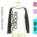 \週末限定★3000円OFFクーポン配布中/ ロデオクラウン RODEO CROWNS Tシャツ レディース 春 長袖 ブラック M バックチマヨ柄ラグランTシ...