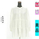 アクシーズファム axes femme ブラウス レディース 春 長袖 ホワイト M ティアードロングブラウス 【中古】【古着】【大幅値下】