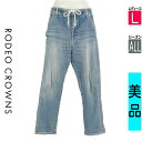【4/15値下げ】【中古】【古着】 ロデオクラウン RODEO CROWNS デニムパンツ パンツ ウォッシュド加工デニムパンツ オールシーズン 水色/ライトブルー
